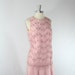 Vintage Dress - 1960s does 1920s Great Gatsby Style Sleeveless Pink Lace Beaded Drop Waist