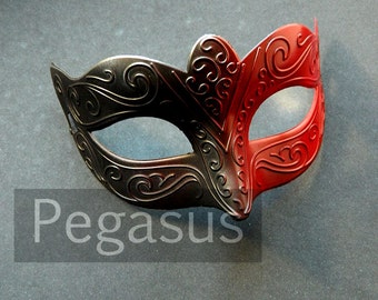 BLACK and RED Harley Quinn classic mask (2 package option)(M2) Ballroom masquerade mask for a Mardi Gras, Halloween,Wedding,Prom,New Years