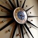 Reserved for Ben: Mid Century Atomic Starburst Wall Clock Eames era Welby Starburst Clock
