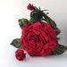 Felted handbag flower Red Rosa flower under 100