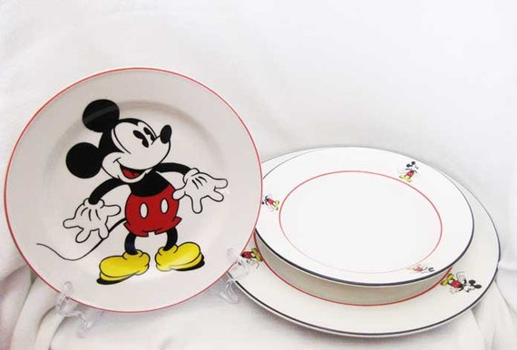 Mickey Mouse & Co. Disney Plates/Bowl by WrappedRoundMyFinger