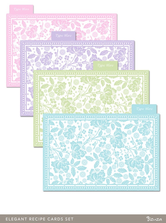 recipe 4x6 printable cards Dividers & Recipe by 4x6 Cards Printable PDF and Editable