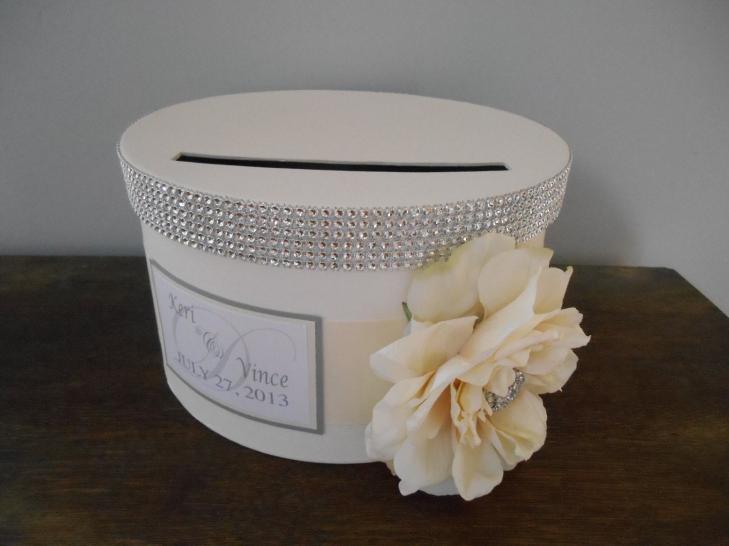 glam wedding card box round card box custom wedding reception