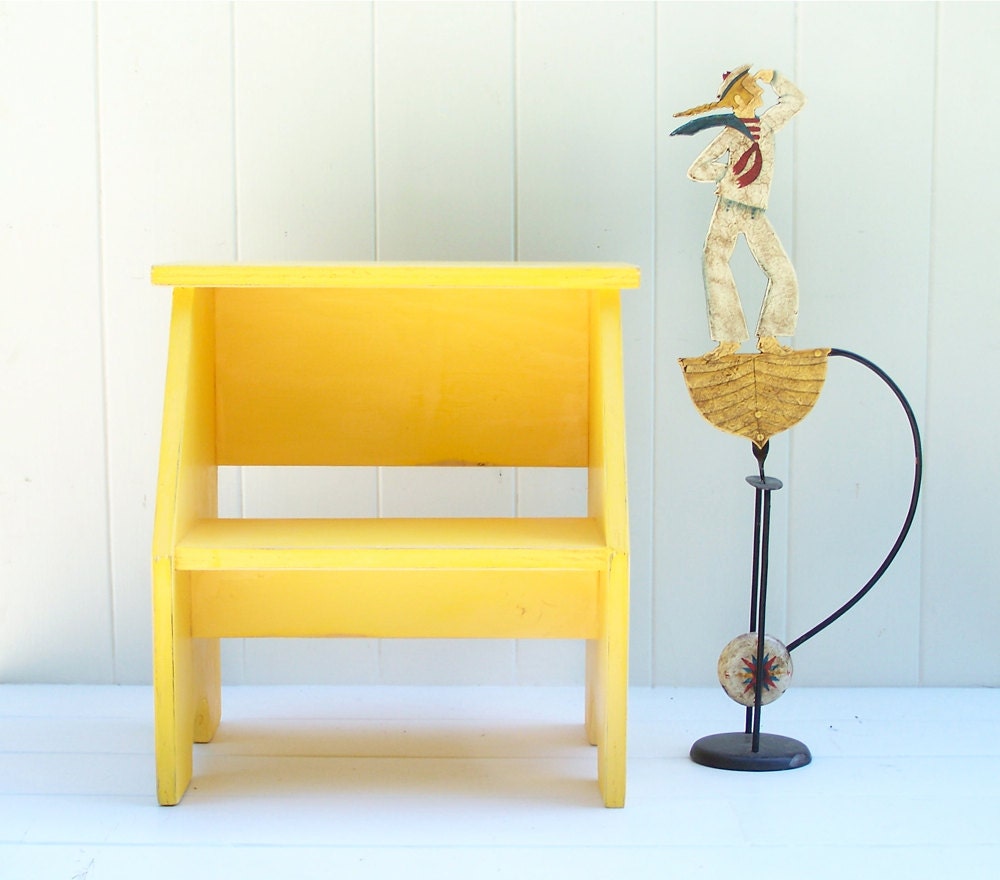 Children's Vintage Style Two Step Stool in by CircleCreekHome