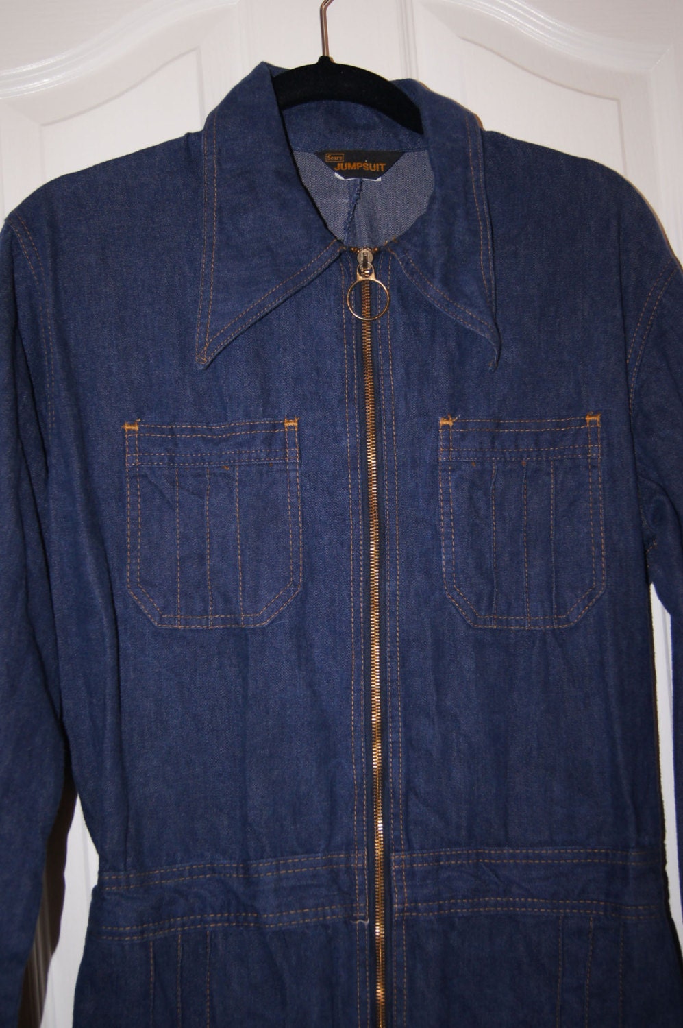 mens denim jumpsuit long sleeve