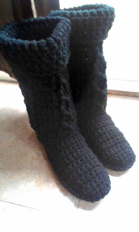 ideas crochet purses womens boots, boots, slipper black slippers, womens Crochet slipper