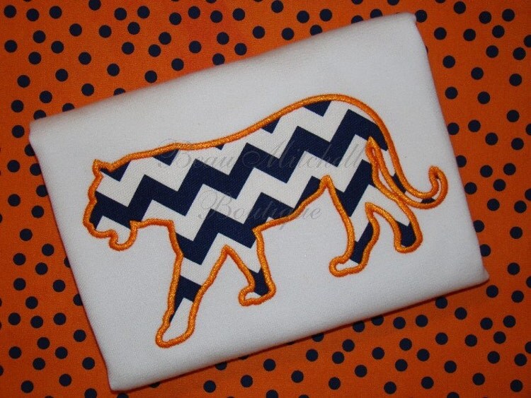 Christmas Baby Tiger Applique Embroidery