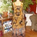 Earthy Nature Gypsy Sun Dress Boho Embroidered Brown Gold Grey Black