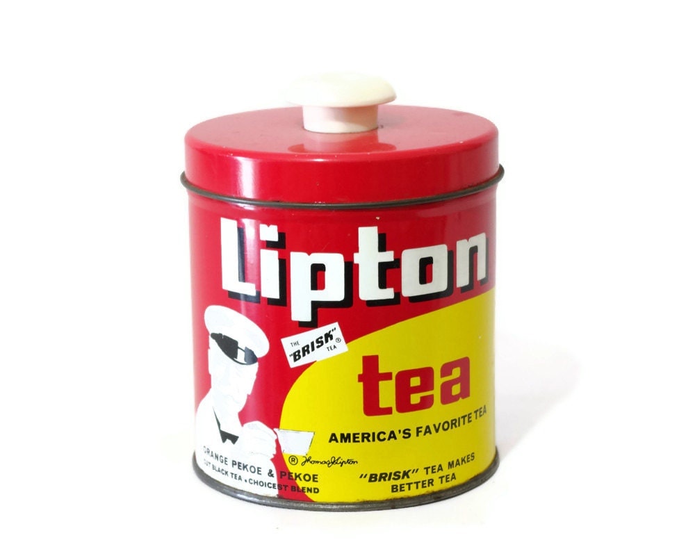 Lipton Tea Tin Vintage Canister J.L. Clark