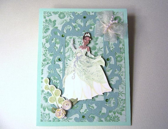 princess tiana birthday handmade cardprettypaperpusher