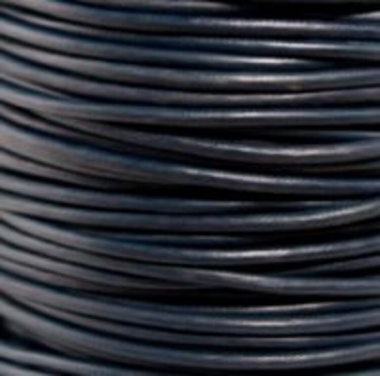 1mm Round Leather Cord Pacific Blue : 2 yards by SBBeadsAndCrafts