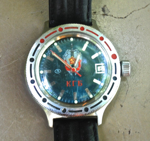 vintage KGB watch authentic Russian Amphibian watch