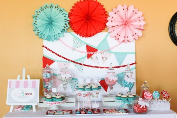 PRINTABLE PARTY COLLECTION - Sugar & Spice Baby Shower by Petite Party Studio Il_570xn