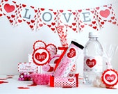 Party - Sweet Love Valentine Full Printable Collection PDF file , DIY party set A489 Il_170x135