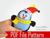 Felt Penguin Christmas Ornament Sewing pattern - PDF ePATTERN Instant Download A480 Il_170x135
