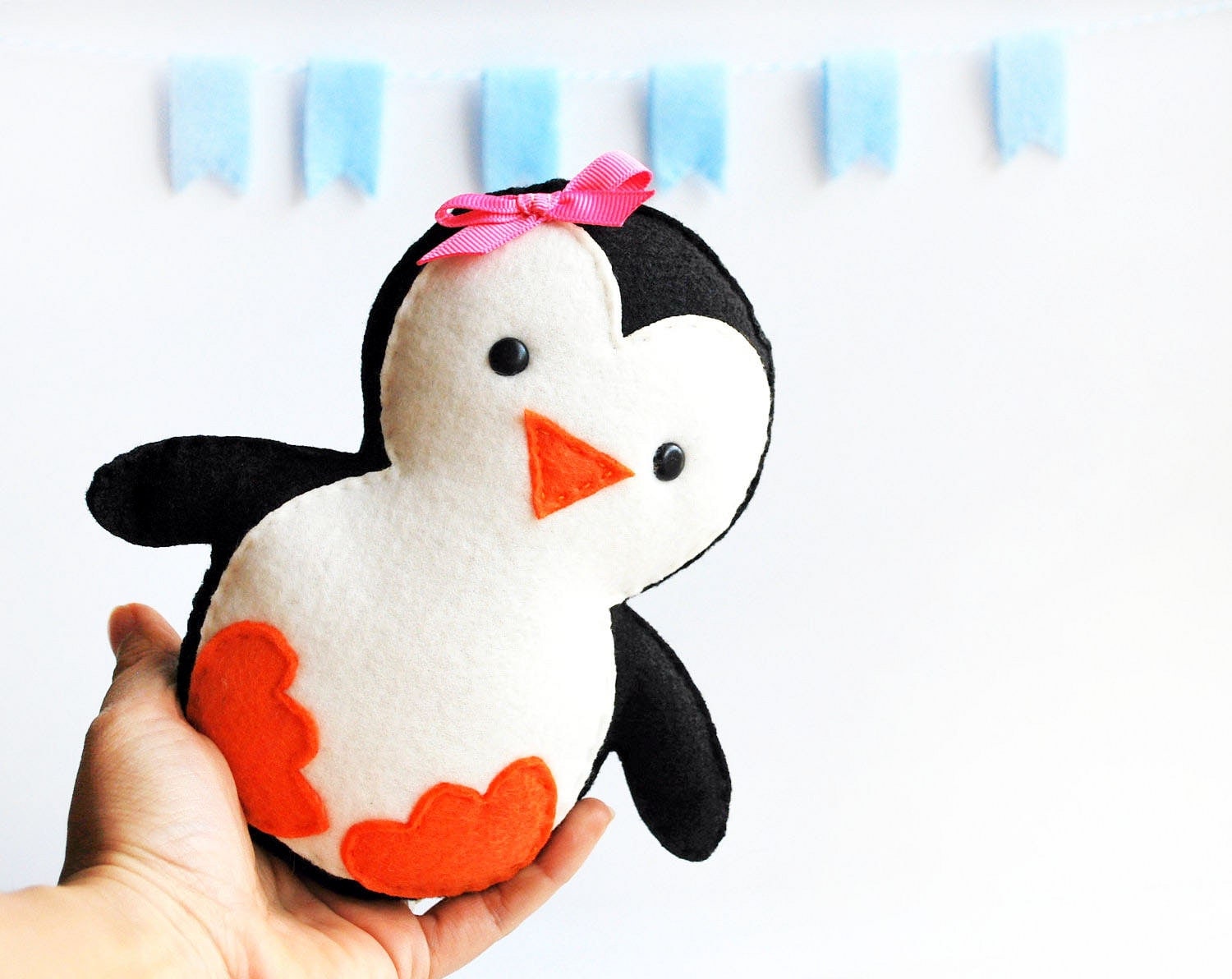 Handmade Penguin Plush Toy Baby Penguin Girl Felt Penguin