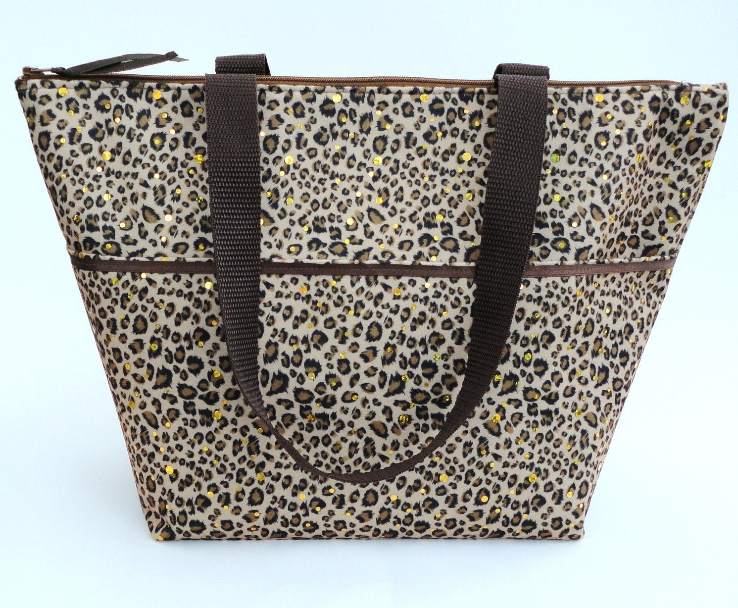 Insulated Lunch Tote Large in Leopard Print by chantalmarieliving