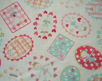 KOKKA petite ecole Petit Orteil applause ballet COTTON pink 1meter