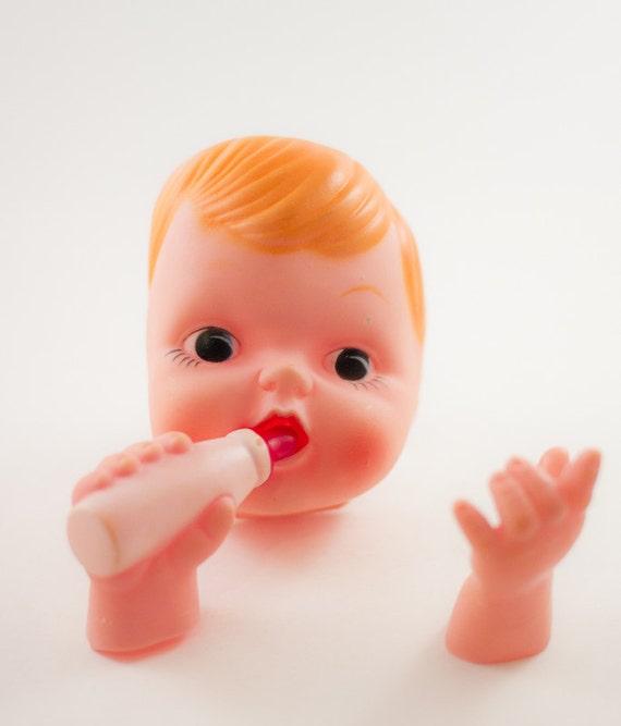 Vintage Baby Doll Rubber Doll Parts Mid Century Doll Making