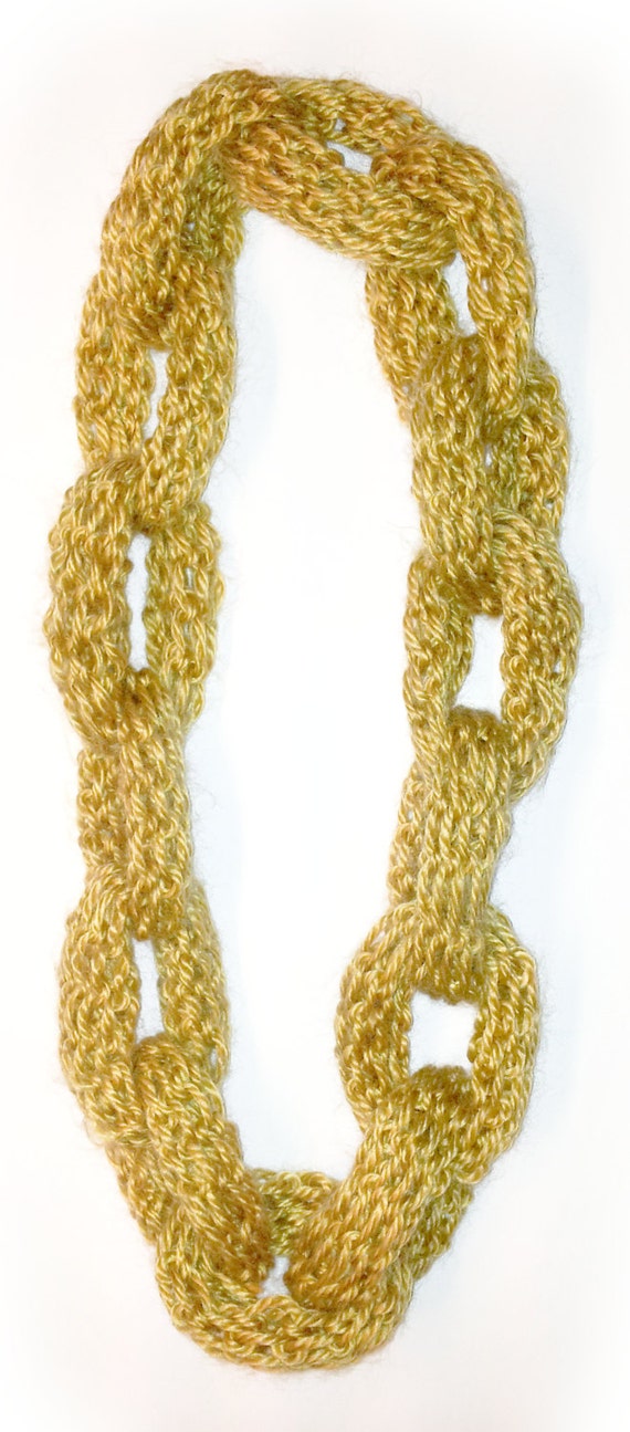 Items similar to Softy Gangsta Chain Knit Necklace / Scarf on Etsy