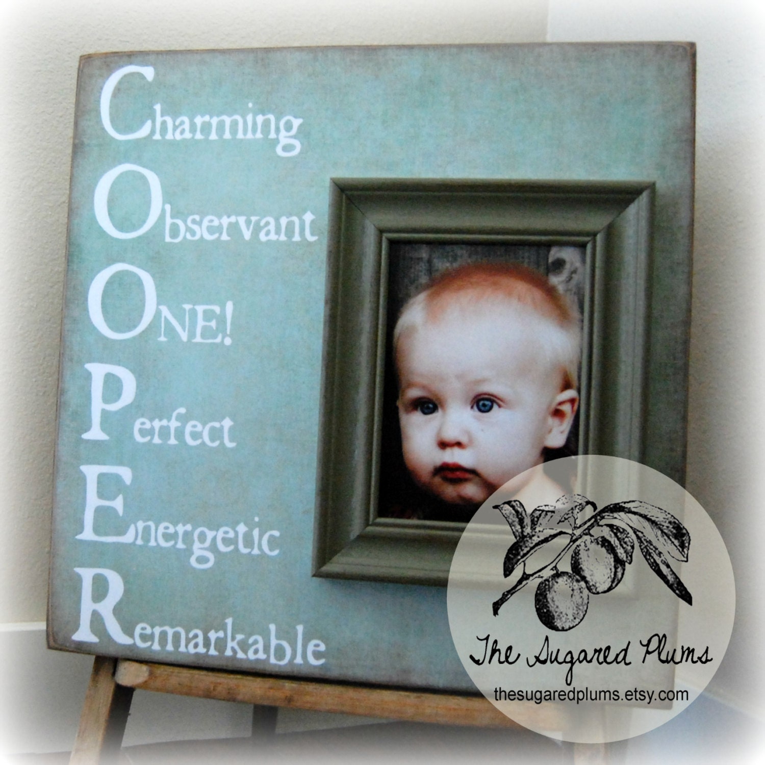 Personalized Baby Name Picture Frame Custom Children Photo