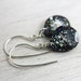 sparkly iridescent slate teardrop earrings on sterling silver