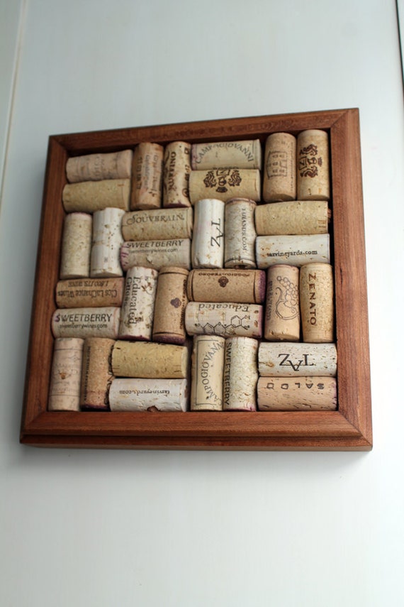 Wine Cork Trivet Kit Reclaimed wood DIY craft kit honey