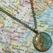 Boston, Massachusetts 1939 Map Necklace. Map Pendant. Map Jewelry.