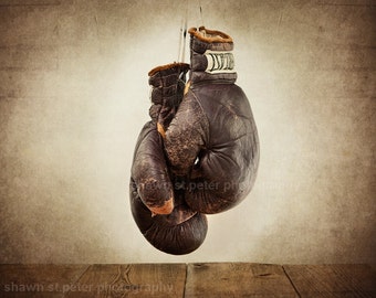Vintage Boxing Gloves Photo Print , Fathers Day Gifts, Wall Decor, Wall Art, Kids Room, Nursery Ideas, Gift Ideas,