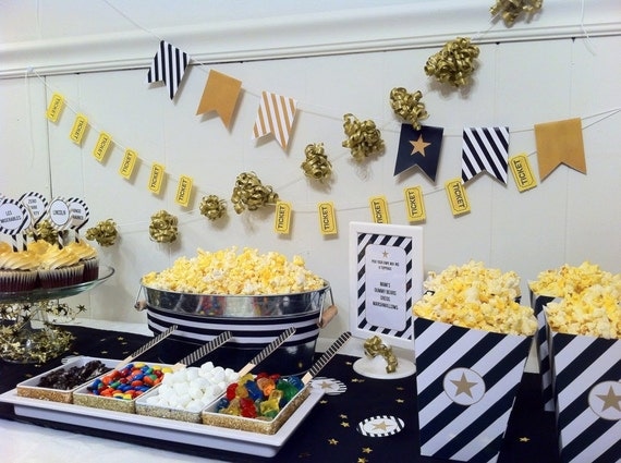 Movie Night Printables with Popcorn Bar (Oscars Night) Il_570xn