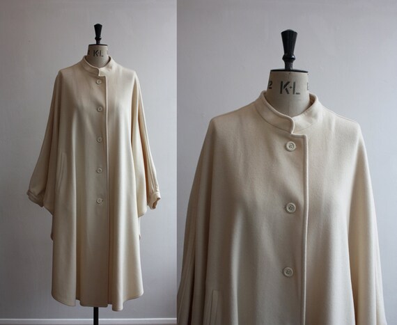 Vintage 1960s Givenchy Designer Poncho Cape Coat by WaysideFlower