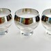 Silver Fade Bar Glasses Barware Mid Century Modern Mad Men Set of 3