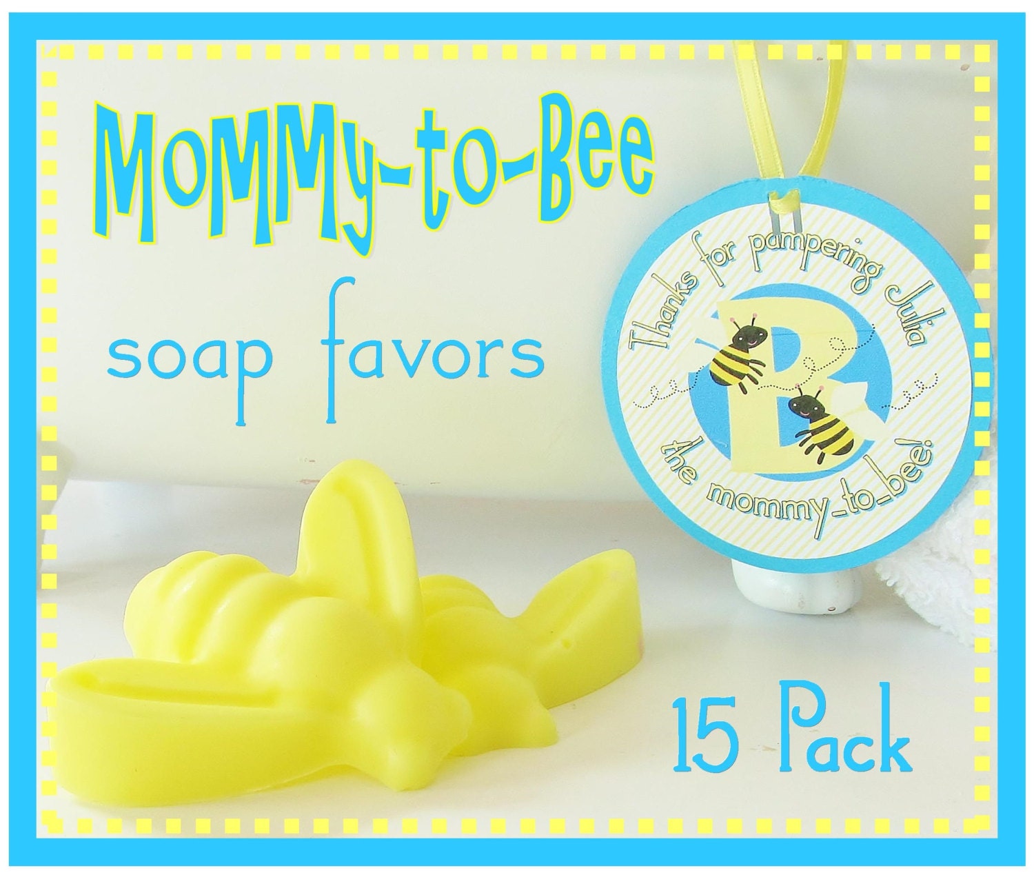 15 MOMMY TO BEE Baby Shower Soap Favor Pack choose your