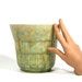 Art Deco Beswick Ware Vase - Vintage Pottery - Planter - Ceramic - Green - Drip Glaze