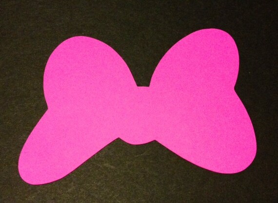 Items similar to 10 Minnie Mouse Bow Cutouts - You Choose Solid Color