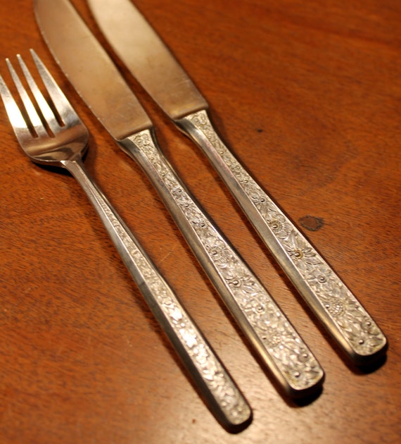 Flatware By F B ROGERS In Jardine Pattern 3 Pieces