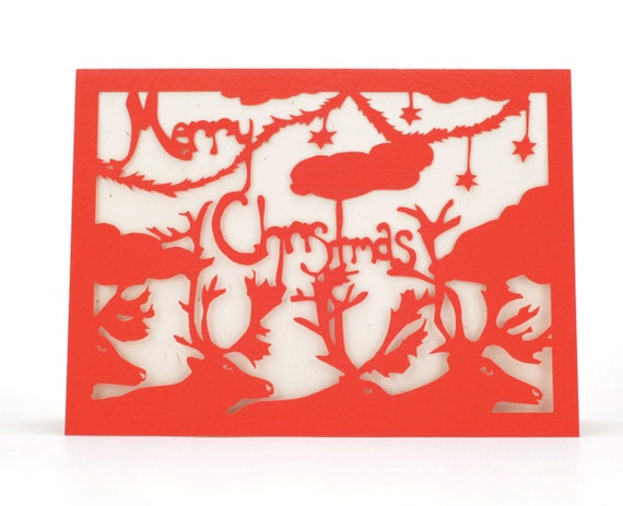 items similar to merry christmas reindeer red paper items similar to merry christmas reindeer red paper