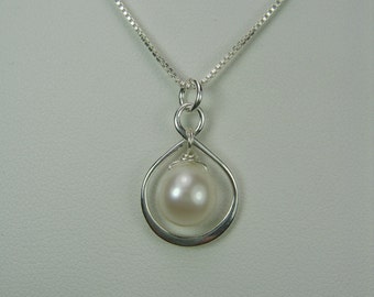 Infinity Necklace Silver Infinity Pendant Necklace with