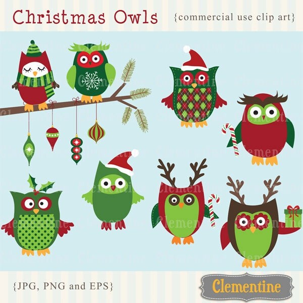 Christmas clip art images owl clip art Christmas Owls clip