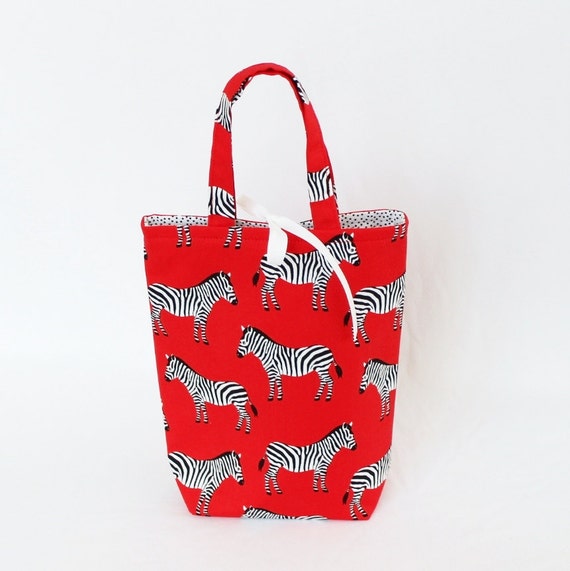 Fabric Gift Bag with Handles Medium - Menagerie for Robert Kaufman