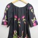 vintage 1970s hippie boho top/ 70s embroidered bell sleeve top/ floral top/ medium