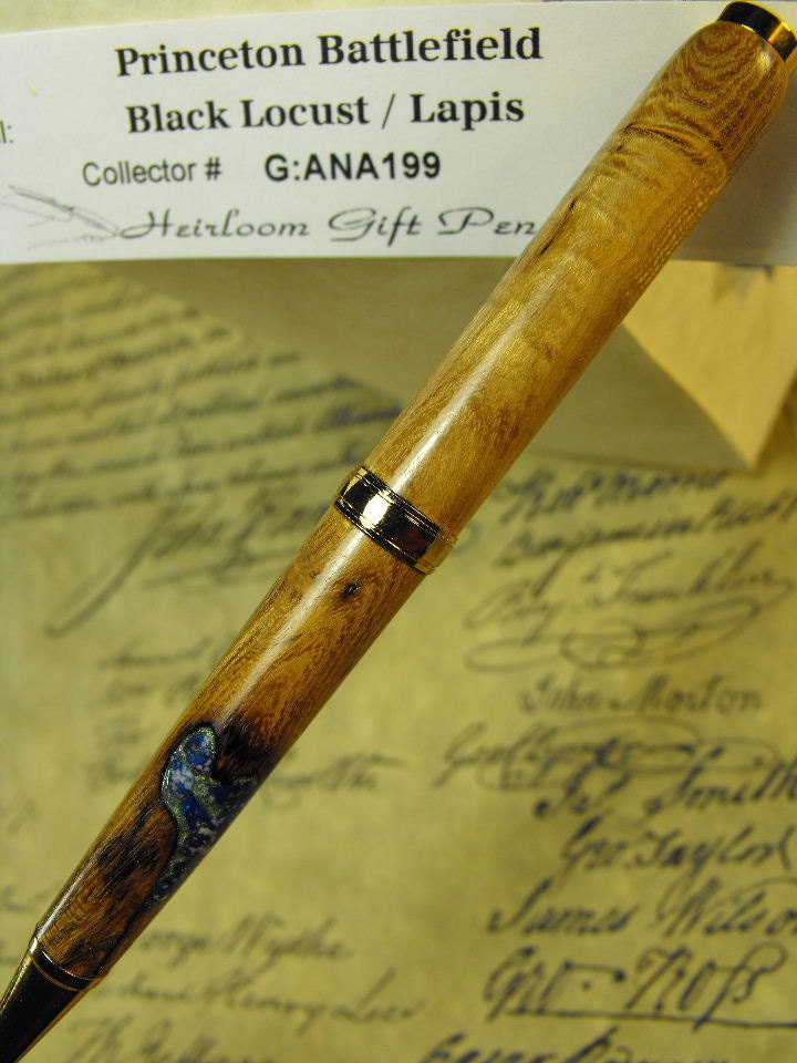 Lapis Inlaid Battle of Princeton Pen by HeirloomGiftPens on Etsy
