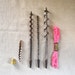 Trio of Antique Auger Bits with Square Shank