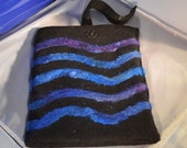 ipad Sleeve Purple Blue Black Felted Easy Slide In & Out Design