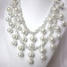 2 Broke Girls Necklace - The "Silver Caroline"- Inspired by the 2 Broke Girls TV Show, Silver Chain and Glass Pearls, and Earrings