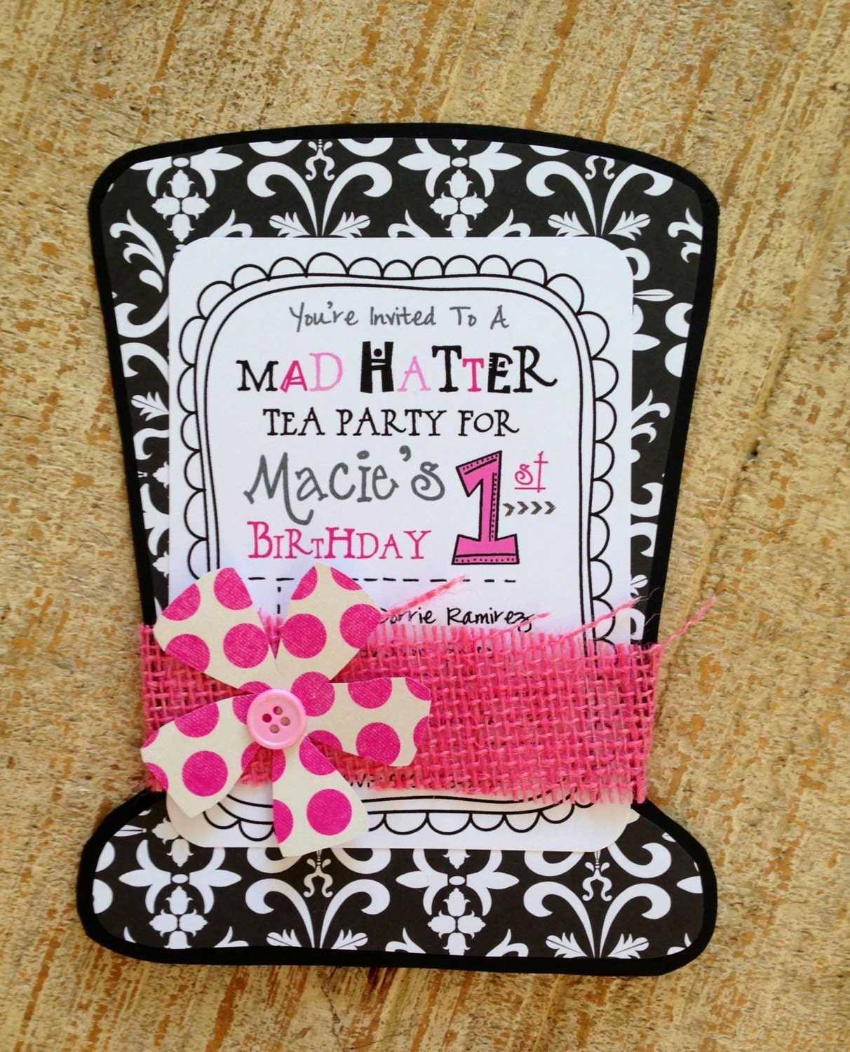 Mad Hatter Birthday Party Invitations 8