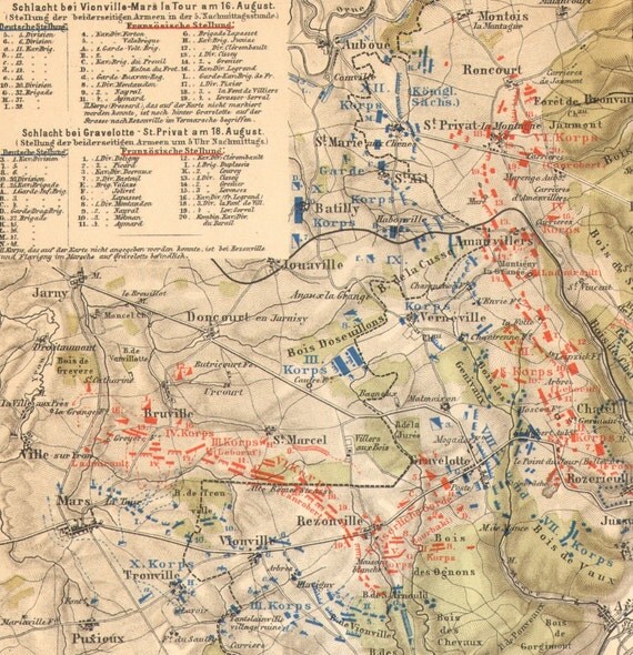 1894 The Battles Of Metz 14-16-18 August By Cabinetoftreasures