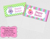 INSTANT DOWNLOAD Happy Easter Favor Bag Toppers and Kisses Labels Printable pdf - Easter Bunny Il_170x135