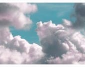 clouds, nature photography, spring, robins egg blue, pink, minimalist, wall decor, color, nursery art, 11X14 clouds, nature photography, spring, robins egg blue, pink, minimalist, wall decor, color, nursery art, 11X14