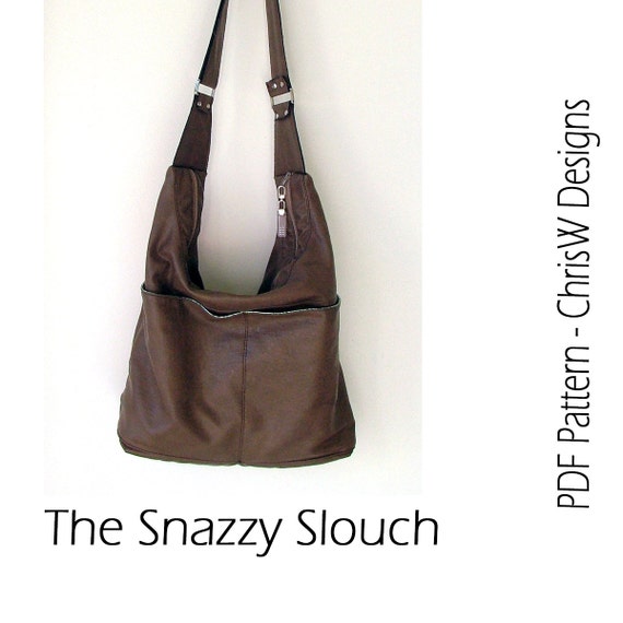 Faux Leather or Fabric Slouch Bag Sewing Pattern